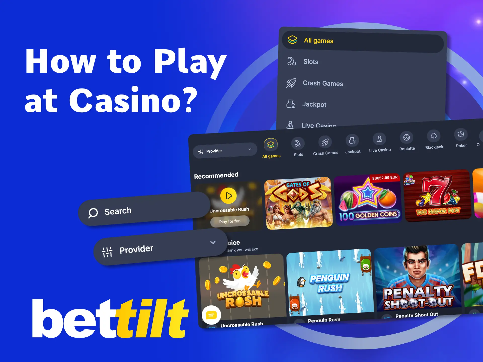 Find Bettilt casino games easily with filters and search.