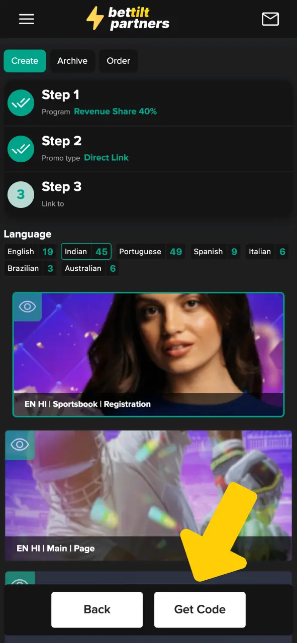 Get your unique Bettilt Casino affiliate link for websites and social media.