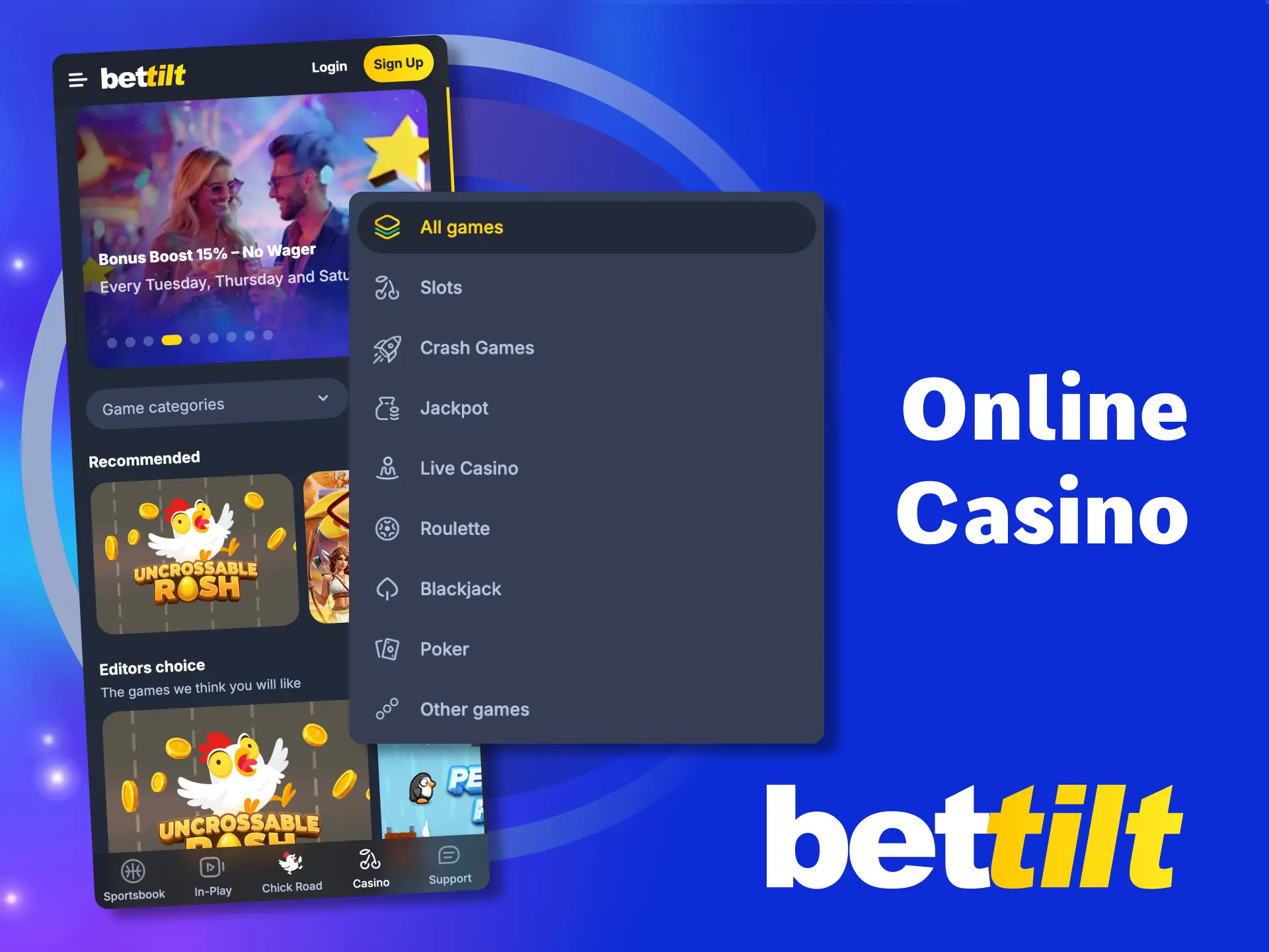 Play top casino games anywhere with Bettilt app.