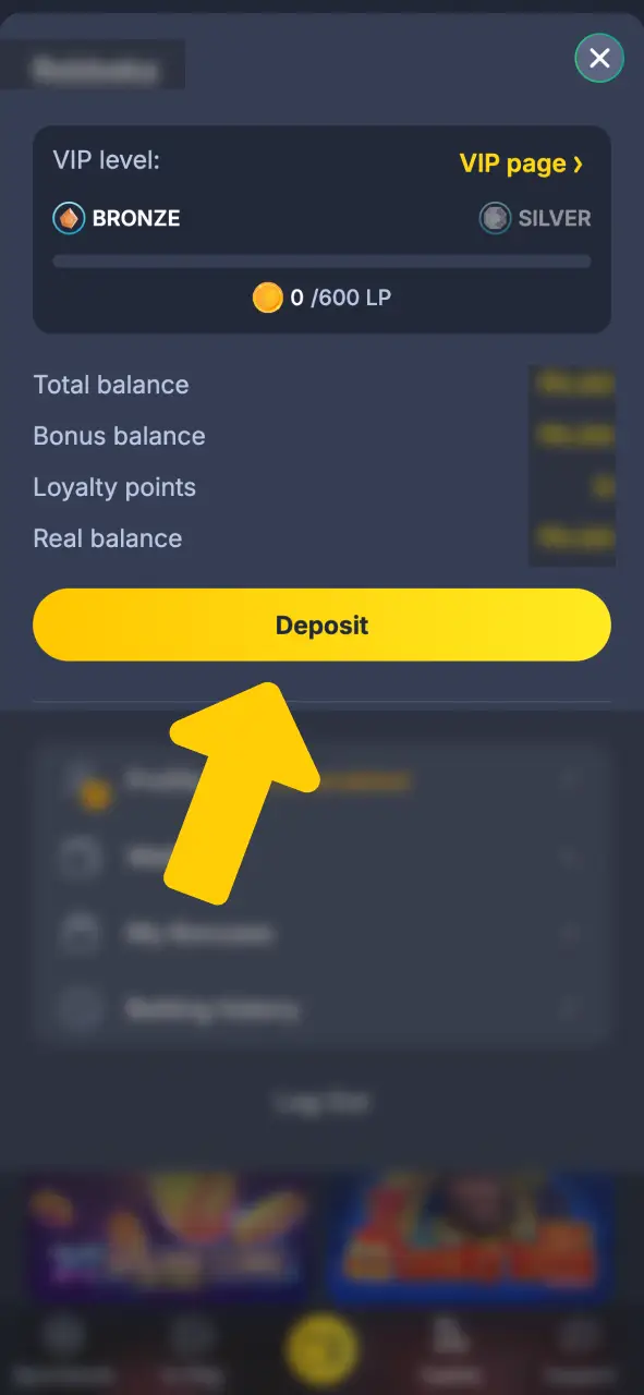 Choose a payment method and deposit at Bettilt Casino.