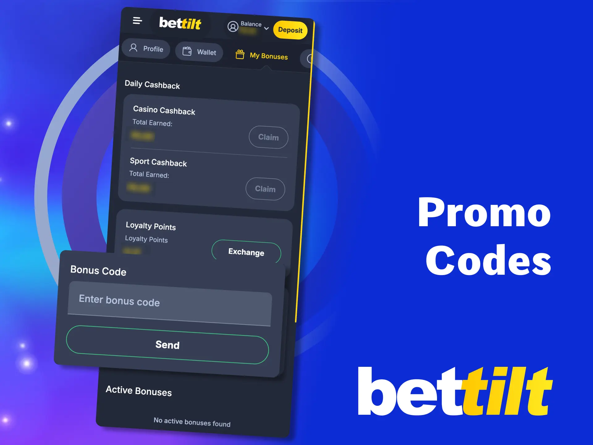Enter Bettilt bonus code in your account to activate special promotions instantly.