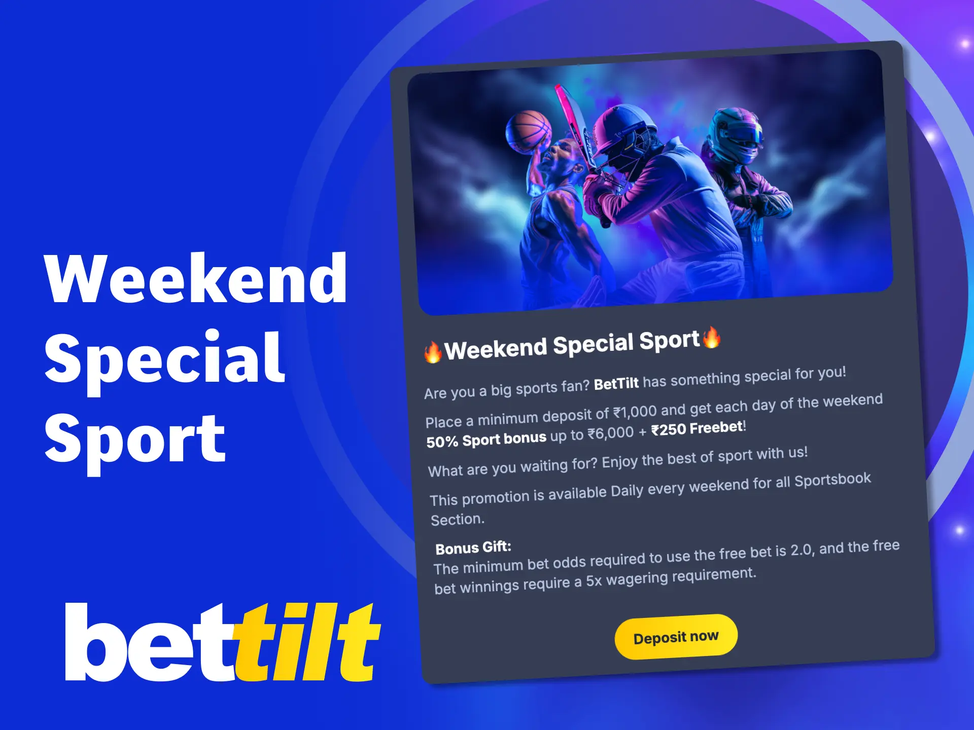 Claim your Weekend Special sports bonus on Bettilt with extra free bets.