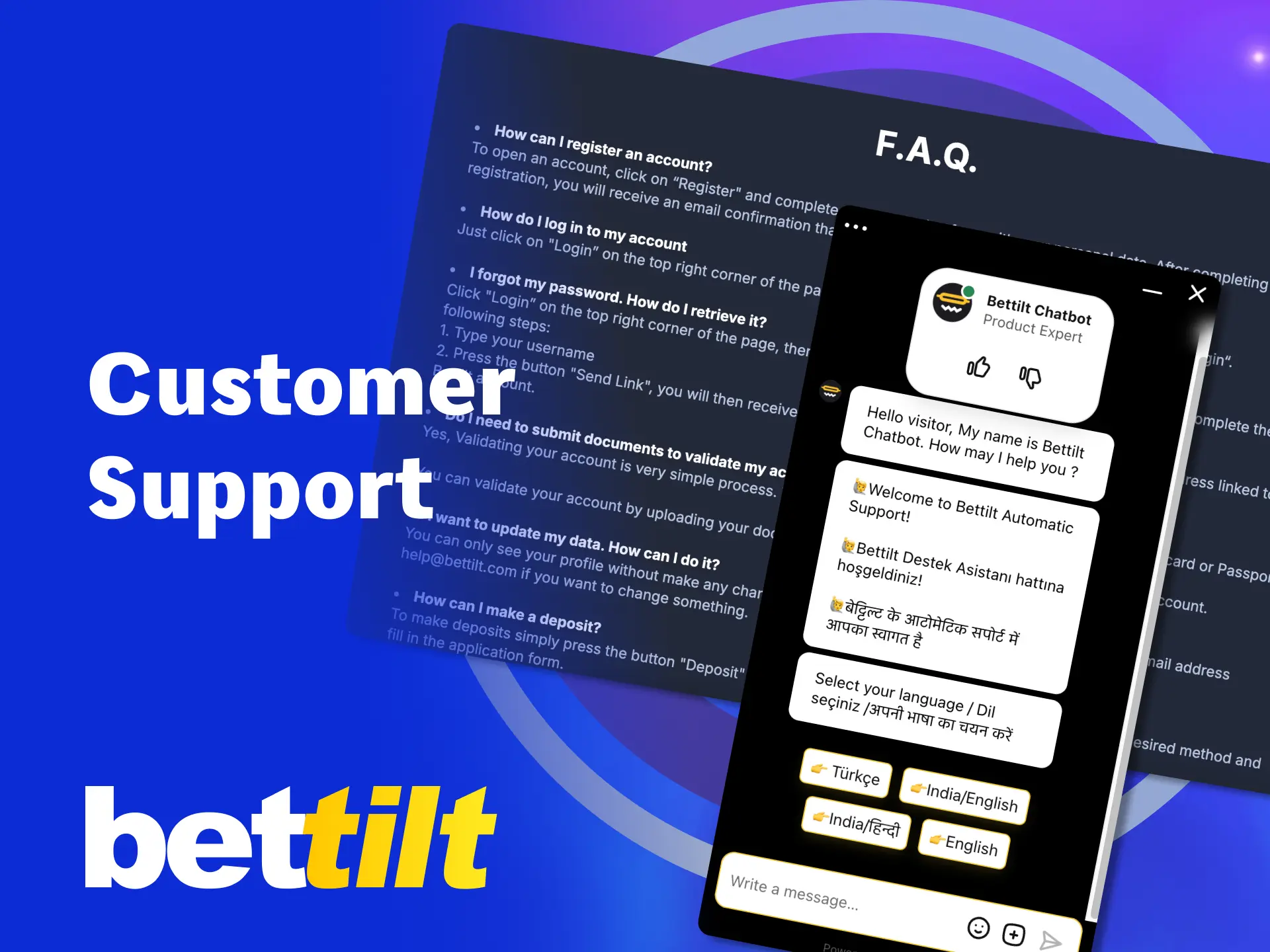 Contact Bettilt support anytime for quick help.