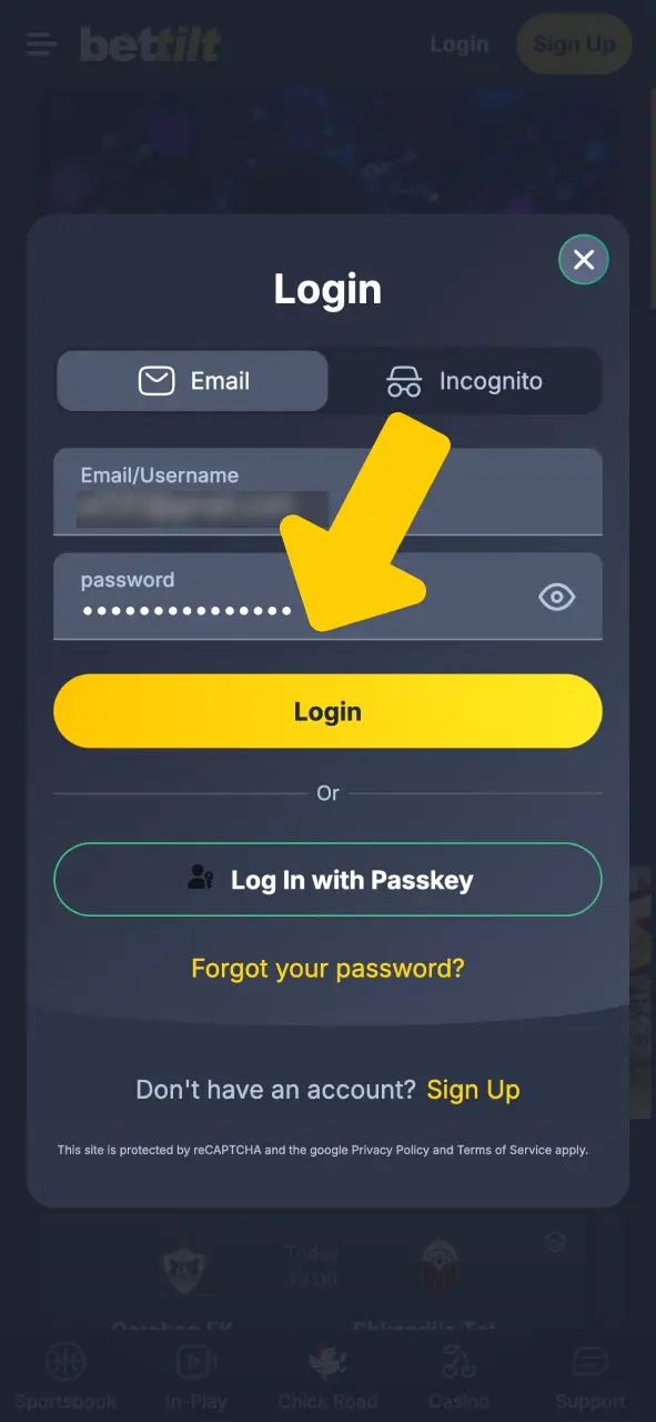 Sign in or create your Bettilt account now.
