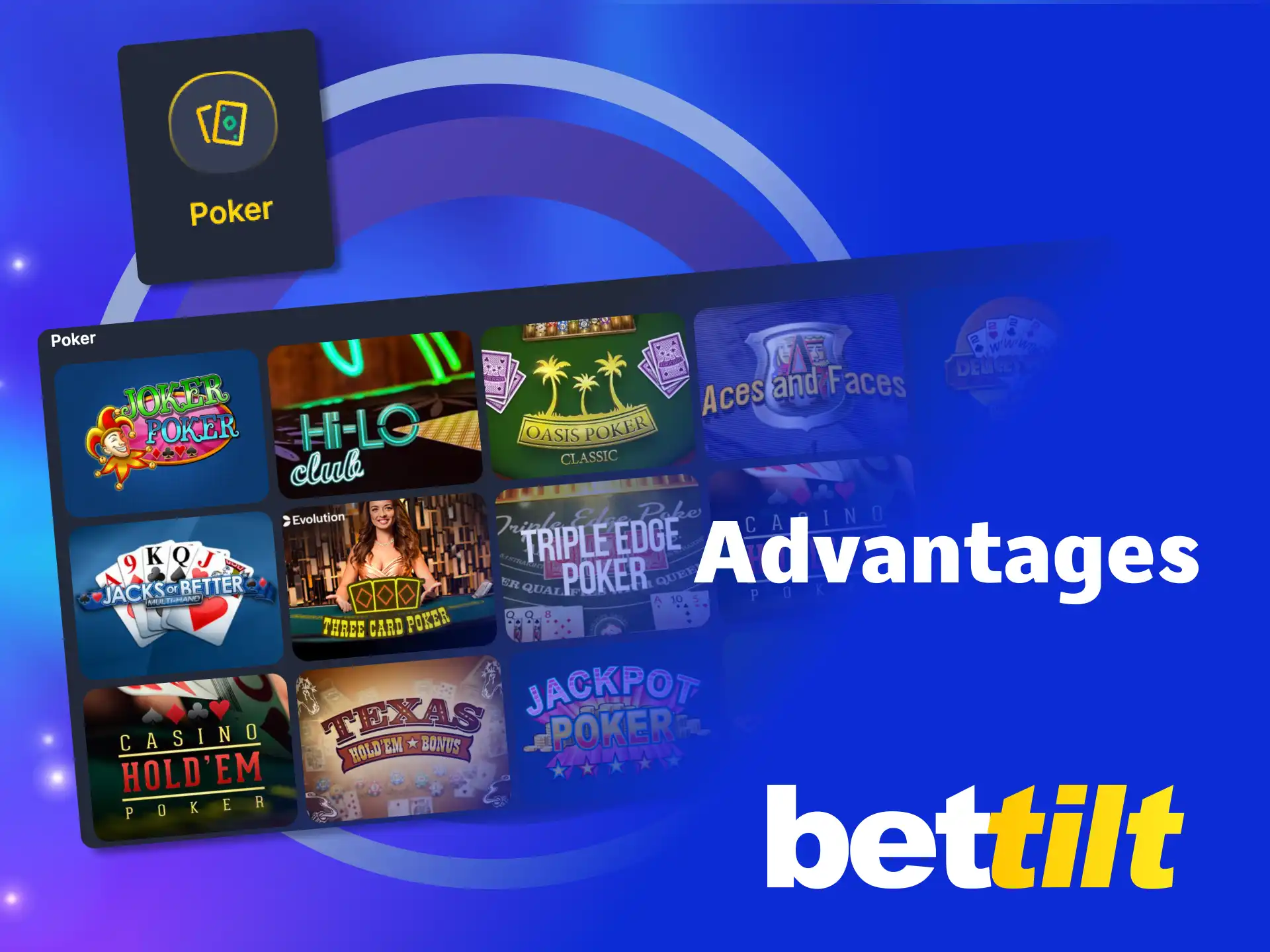 Play poker at Bettilt with many game options and big wins.