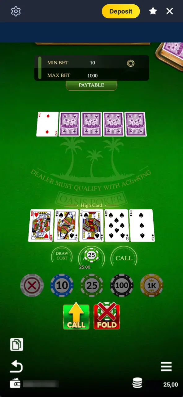 Set your stake and play poker at Bettilt Casino.