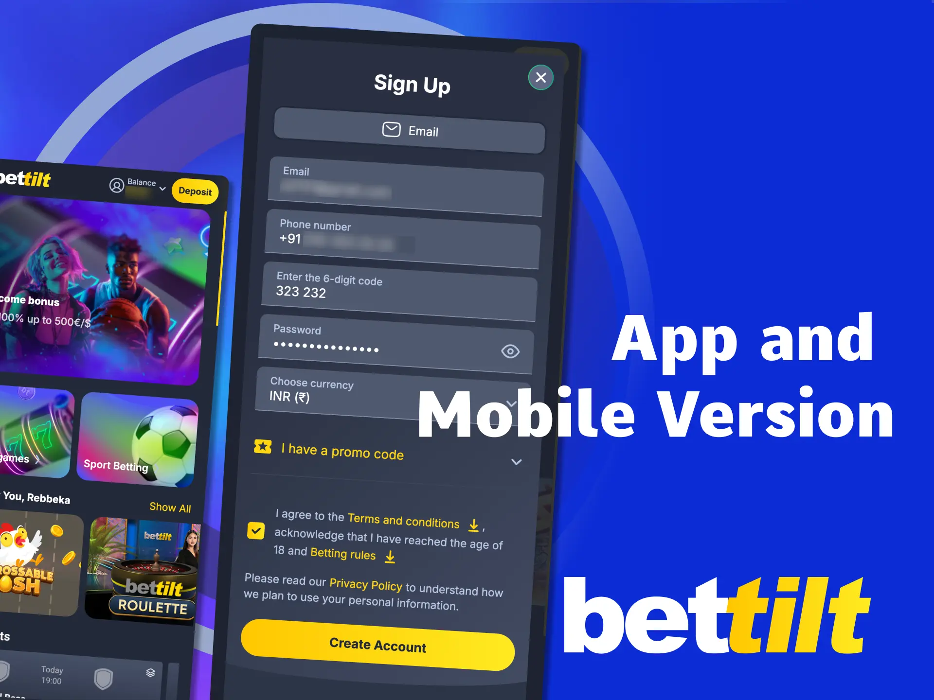 Sign up in the Bettilt app now and start your gaming journey instantly.