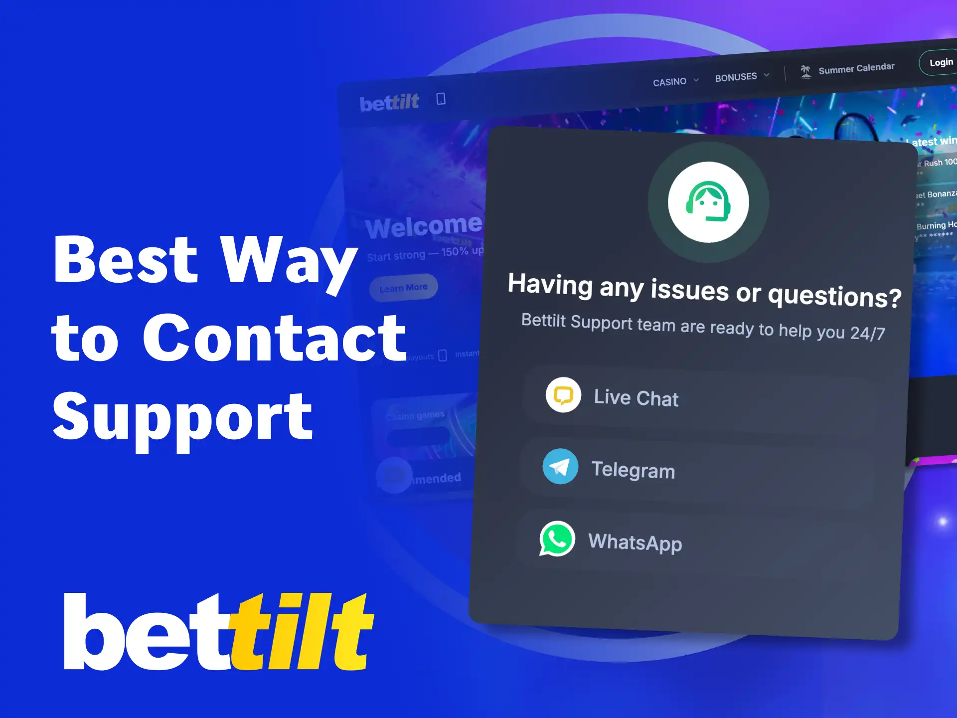 Use Bettilt website or app chat for immediate support anytime.